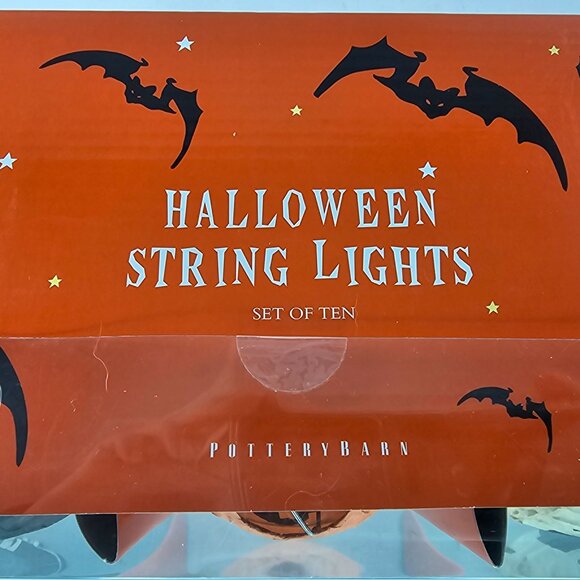 Pottery Barn Halloween String Lights Set Of 10 Witch Pumpkin & Skeleton Lanterns - Picture 3 of 9